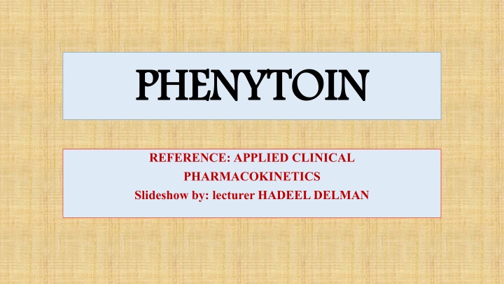 phenytoin n.w