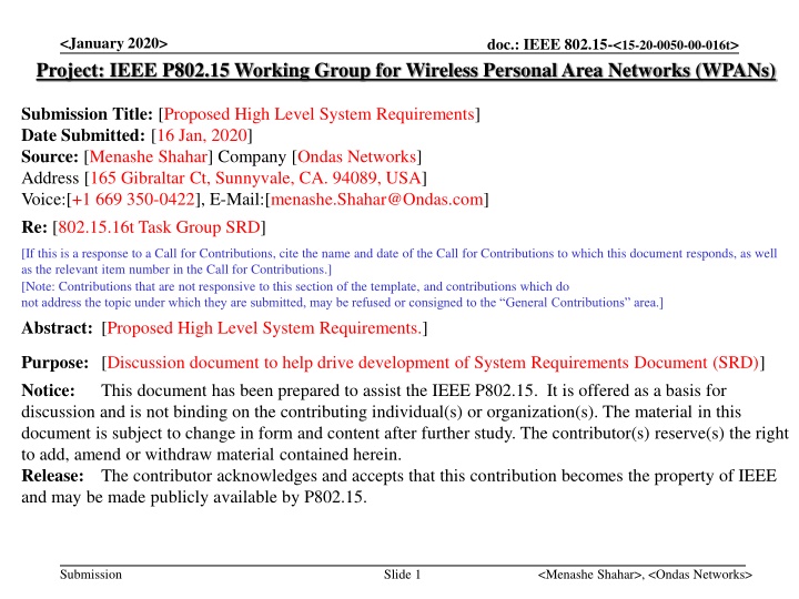 january 2020 project ieee p802 15 working group n.w
