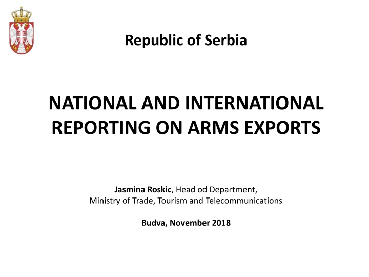 Reporting on Arms Exports in Republic of Serbia