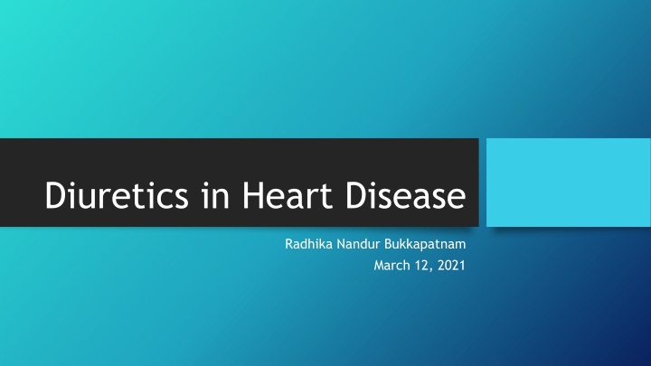 diuretics in heart disease n.w