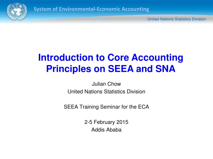 Introduction to Environmental-Economic Accounting Principles