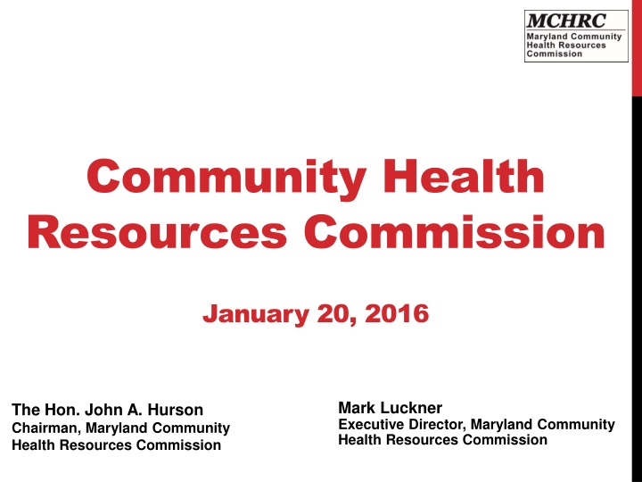 community health resources commission n.w