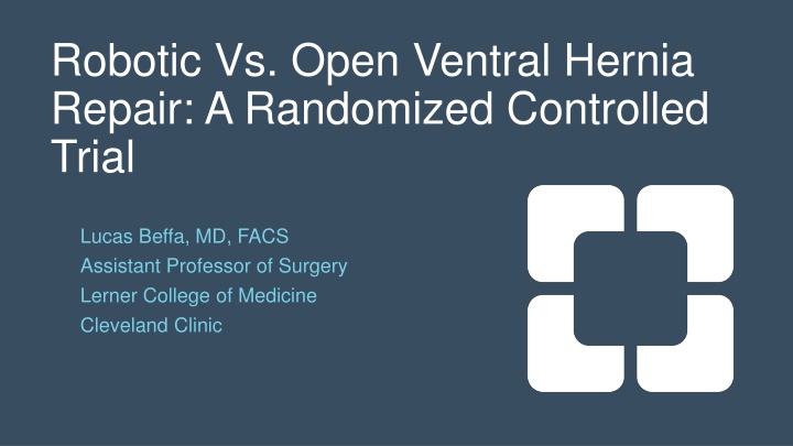 robotic vs open ventral hernia repair n.w