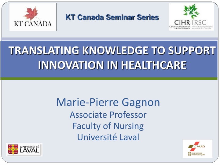 Translating Knowledge for Healthcare Innovation
