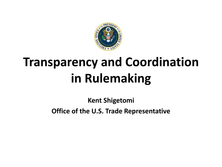 transparency and coordination in rulemaking n.w