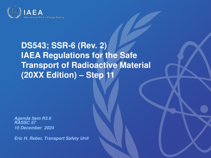 ds543 ssr 6 rev 2 iaea regulations for the safe n.w