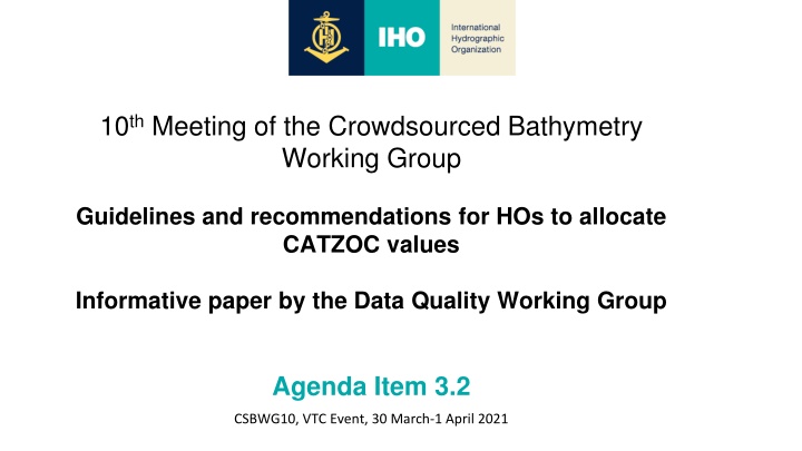 10 th meeting of the crowdsourced bathymetry n.w