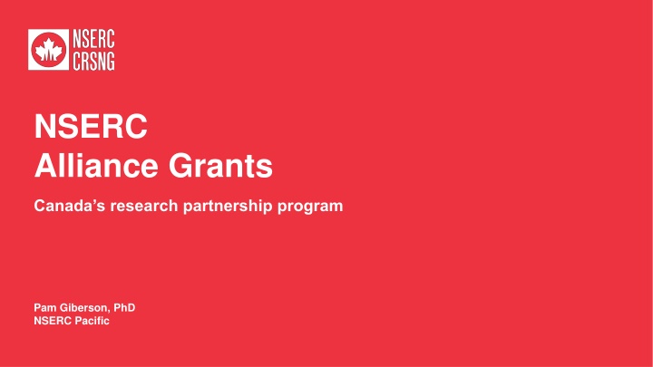 NSERC Alliance Grants - Research Partnerships in Canada