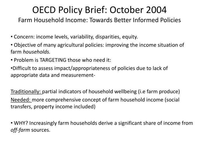 OECD Policy Brief: October 2004