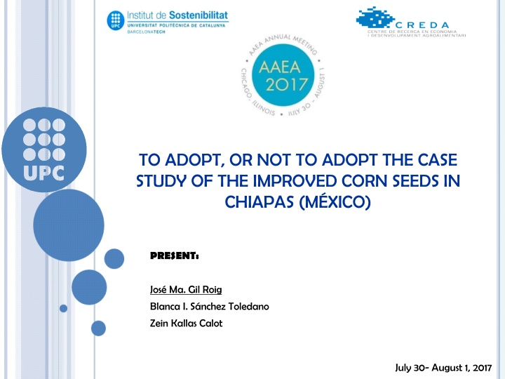 Improved Corn Seed Adoption in Chiapas, Mexico