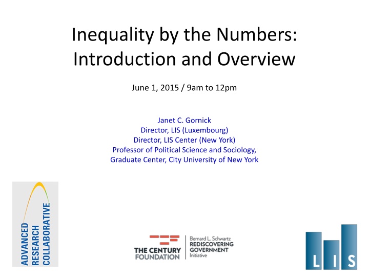 Inequality by the Numbers: Introduction and Overview