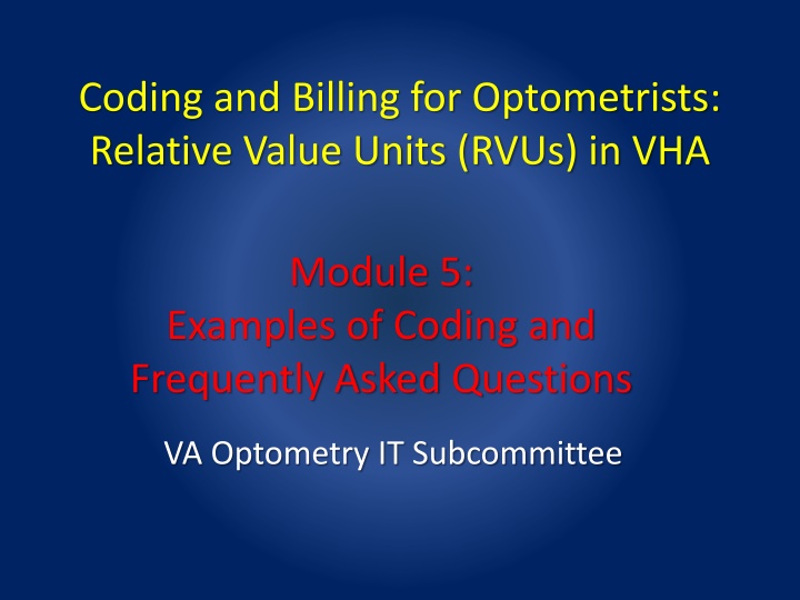 coding and billing for optometrists relative n.w