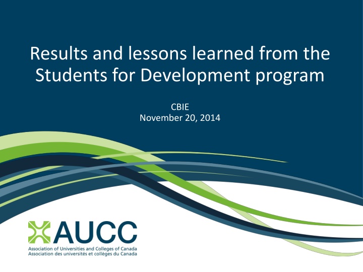 results and lessons learned from the students n.w