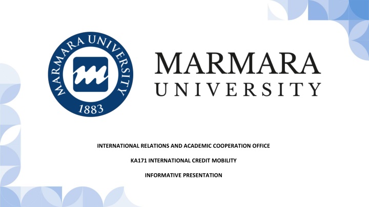 ERASMUS KA171 Credit Mobility Overview