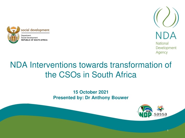 NDA Interventions for Transformation of CSOs in South Africa