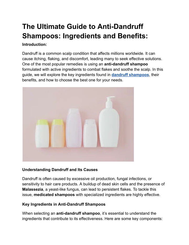 the ultimate guide to anti dandruff shampoos n.w