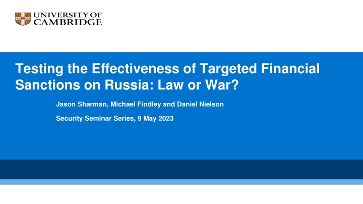 testing the effectiveness of targeted financial n.w