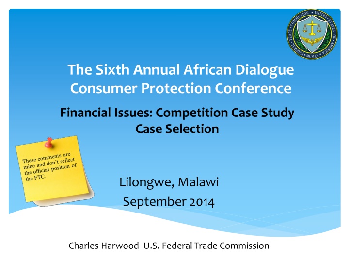 African Dialogue Consumer Protection Conference Financial Issues