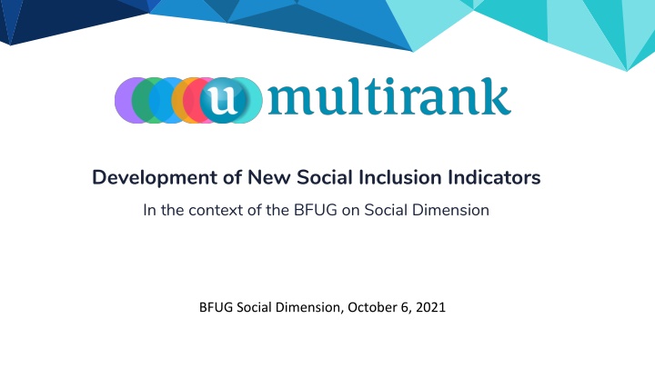 development of new social inclusion indicators n.w