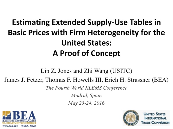 estimating extended supply use tables in basic n.w