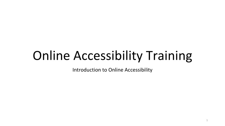 online accessibility training n.w