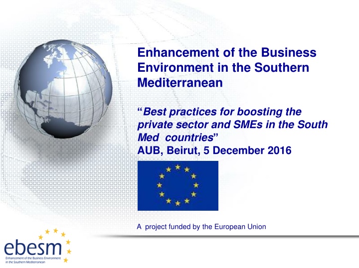 Boosting Private Sector and SMEs in South Med Countries