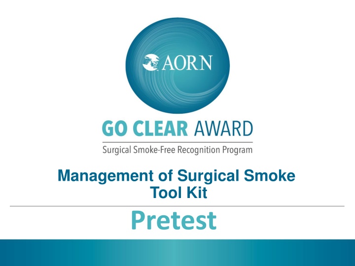management of surgical smoke tool kit pretest n.w