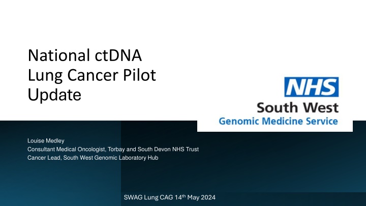 national ctdna lung cancer pilot update n.w
