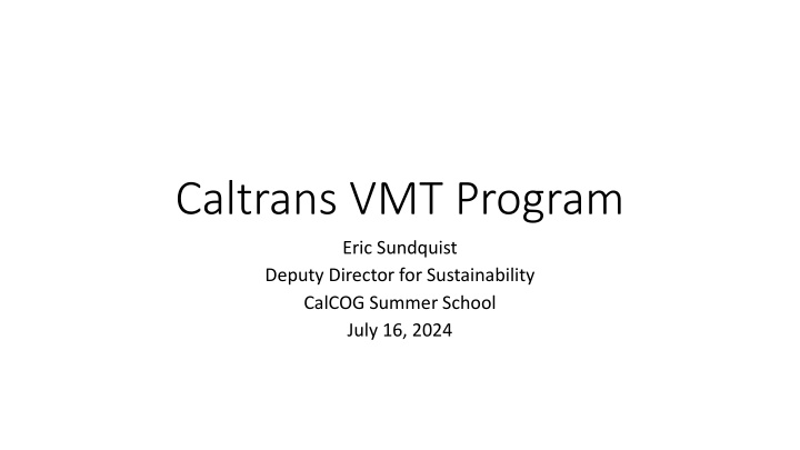 caltrans vmt program n.w