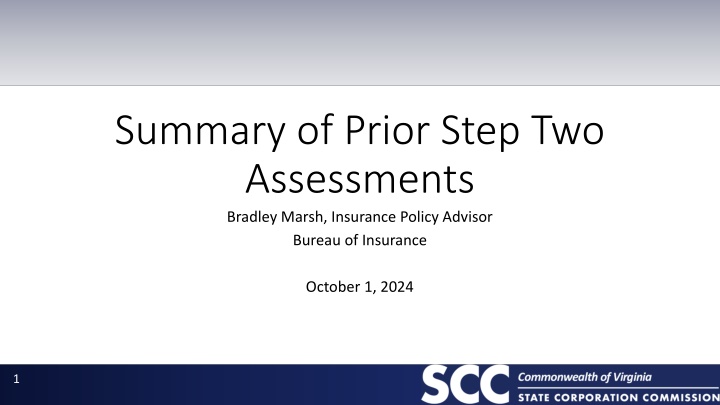 summary of prior step two assessments bradley n.w