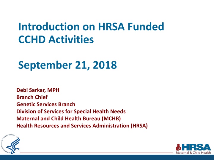 introduction on hrsa funded cchd activities n.w