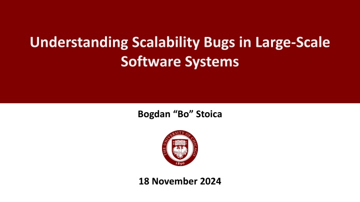 understanding scalability bugs in large scale n.w