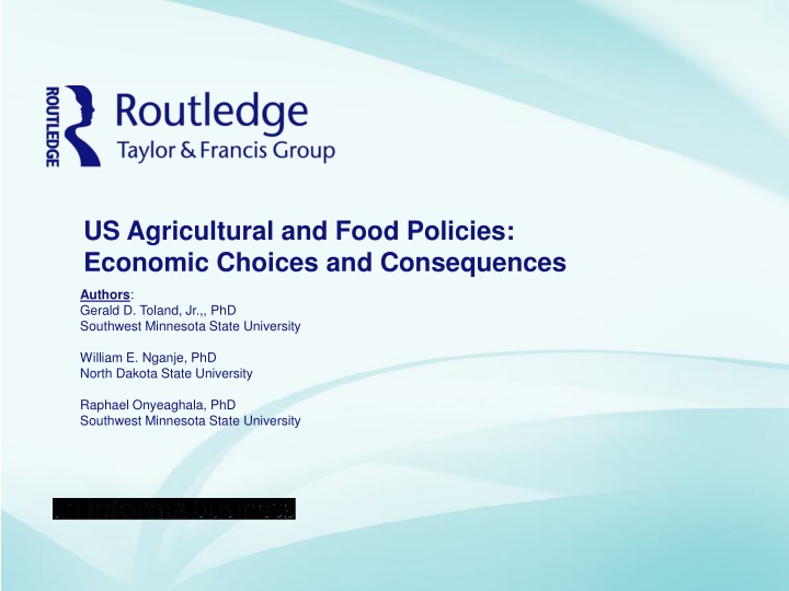 us agricultural and food policies economic n.w