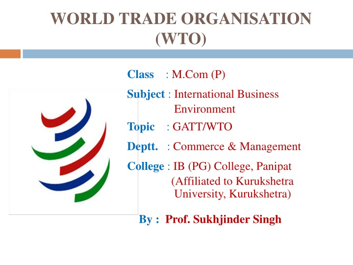 world trade organisation wto n.w
