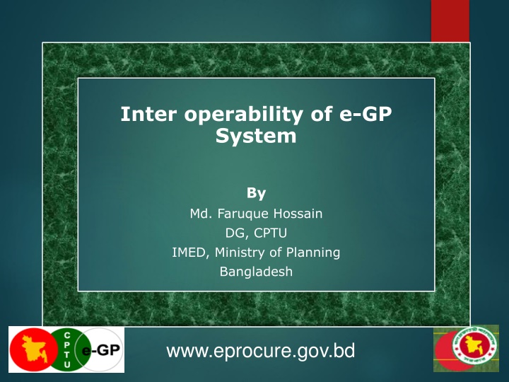 Inter-Operability of e-GP System in Bangladesh