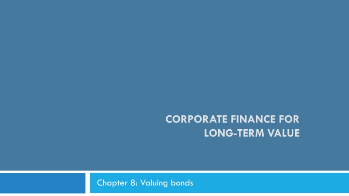 Valuing Bonds in Corporate Finance