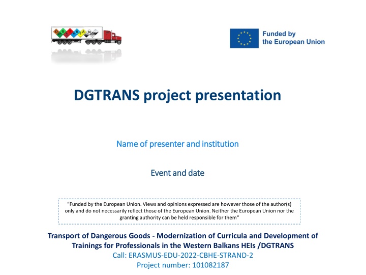 dgtrans project presentation n.w