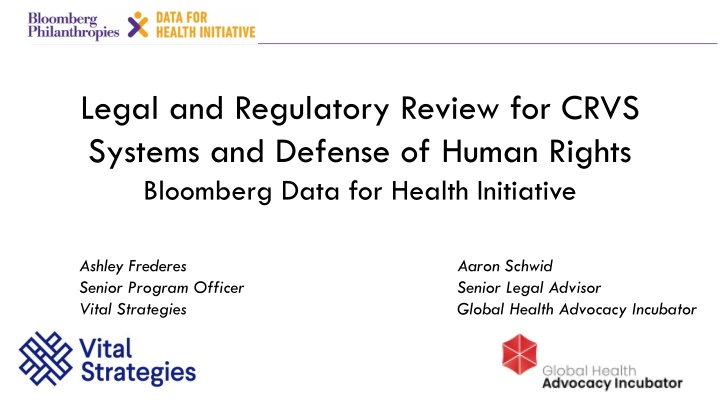 Legal and Regulatory Review for CRVS Systems: Ensuring Human Rights
