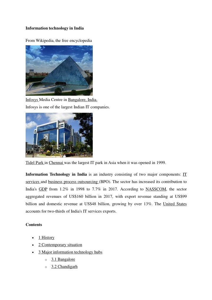 information technology in india n.w