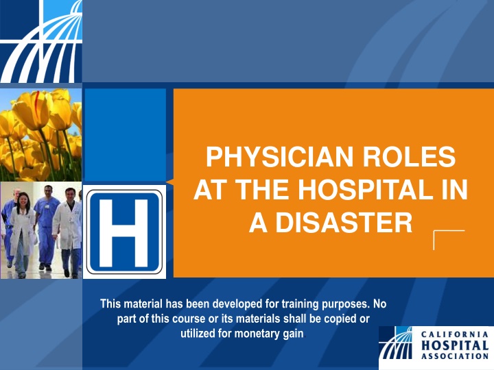 physician roles at the hospital in a disaster n.w