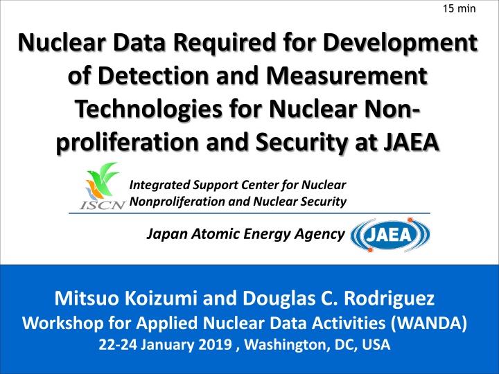 Nuclear Data Development for Detection & Measurement Technologies at JAEA