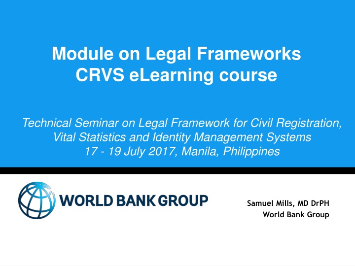 module on legal frameworks crvs elearning course n.w