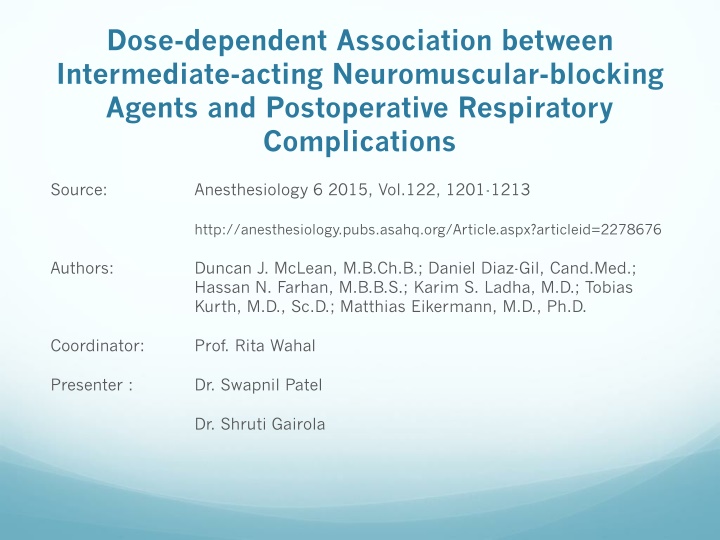 dose dependent association between intermediate n.w