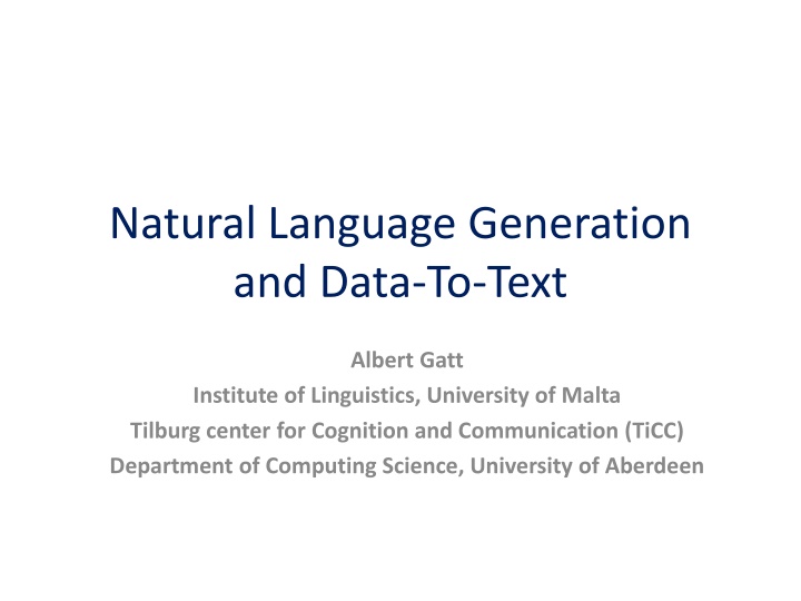 Evaluation Strategies in Natural Language Generation