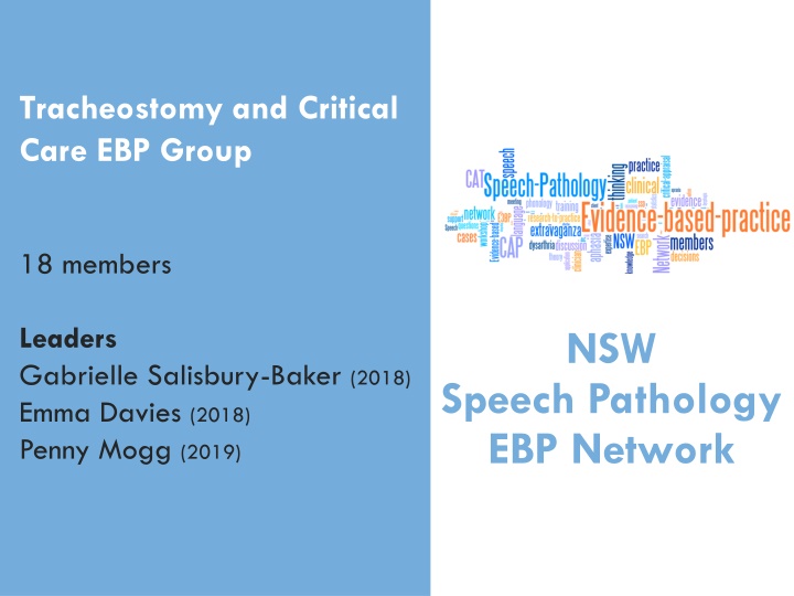 tracheostomy and critical care ebp group n.w