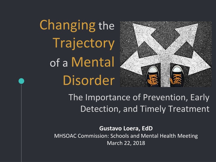 Changing Trajectory of Mental Disorders: Importance of Prevention, Detection, Treatment