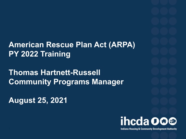 American Rescue Plan Act (ARPA) Administration Details