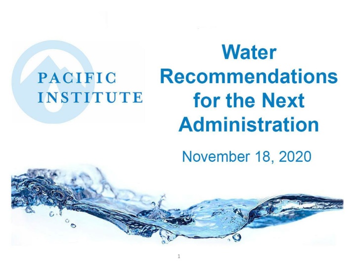 Addressing America's Water Challenges