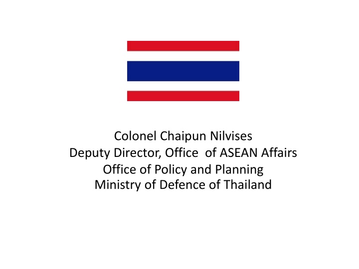 colonel chaipun nilvises deputy director office n.w