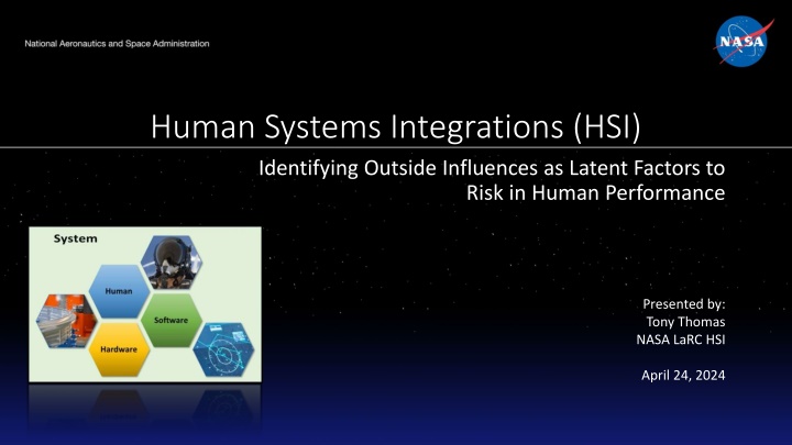human systems integrations hsi identifying n.w